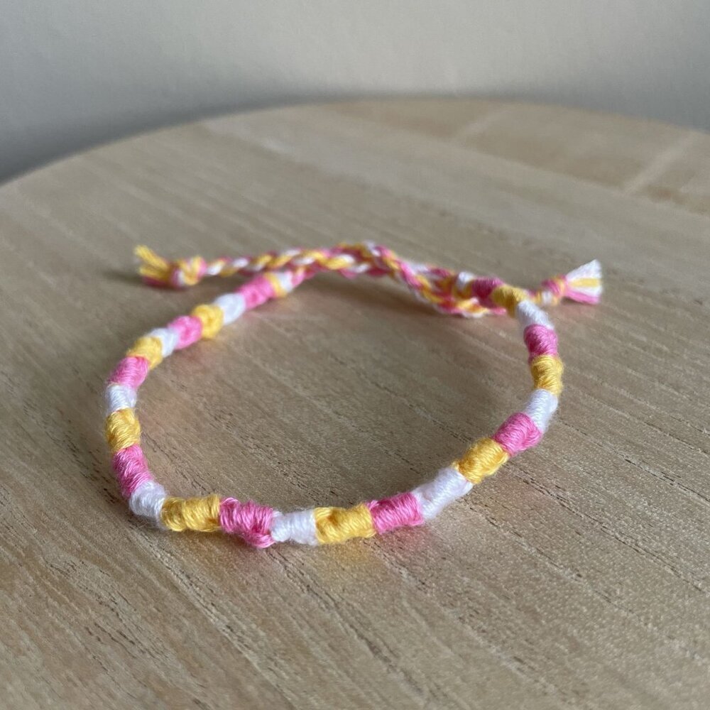 Elia Bracelet, anklet, trendy, comfortable, tie, embroidery thread, woven, gift,